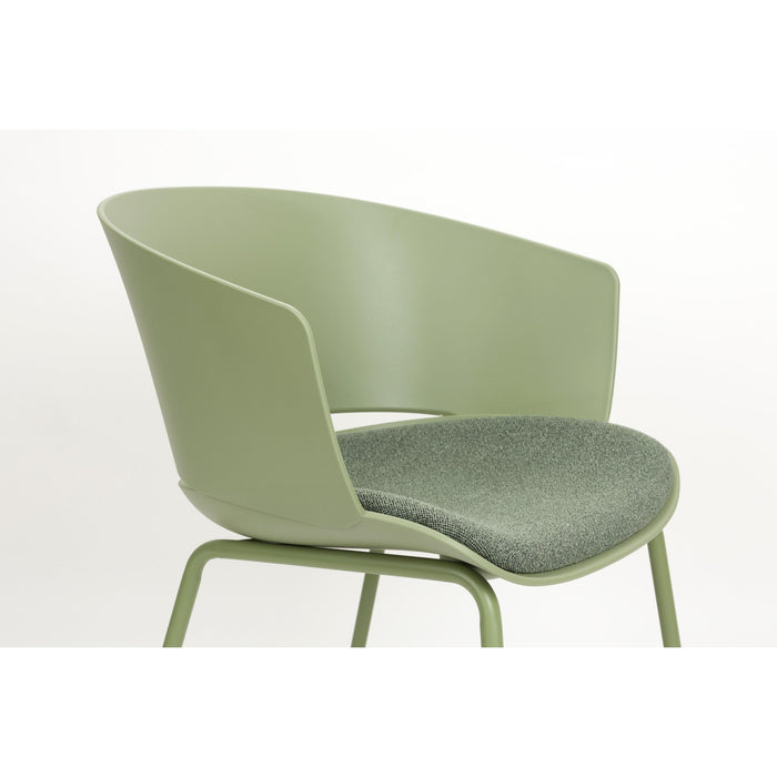 Eetkamerstoel Jessica Polyester Groen 54.5x59 cm-Eetkamerstoelen-Creating Home