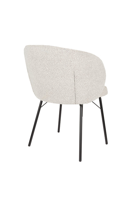 Eetkamerstoel Joa Polyester Beige 60x59.5 cm