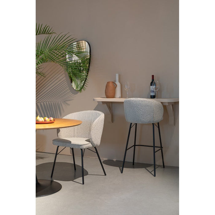 Eetkamerstoel Joa Polyester Beige 60x59.5 cm-Eetkamerstoelen-Creating Home