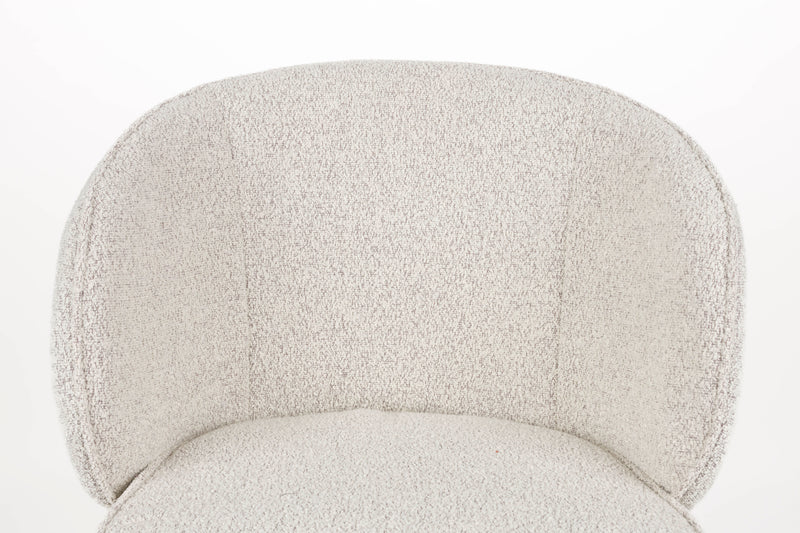 Eetkamerstoel Joa Polyester Beige 60x59.5 cm-Eetkamerstoelen-Creating Home
