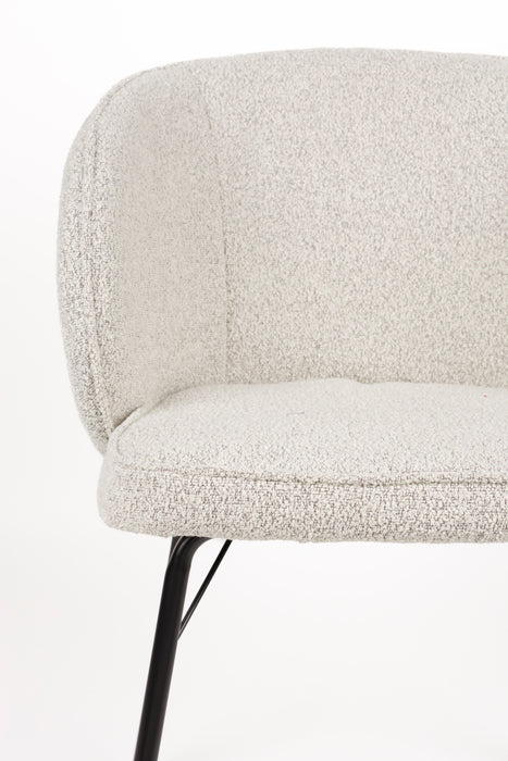 Eetkamerstoel Joa Polyester Beige 60x59.5 cm-Eetkamerstoelen-Creating Home