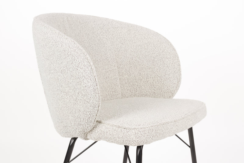 Eetkamerstoel Joa Polyester Beige 60x59.5 cm-Eetkamerstoelen-Creating Home