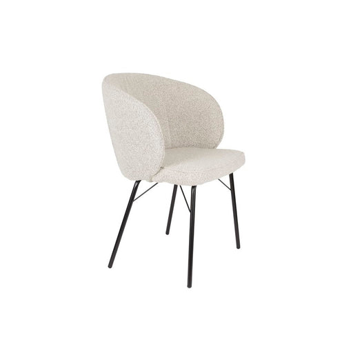 Eetkamerstoel Joa Polyester Beige 60x59.5 cm-Eetkamerstoelen-Creating Home