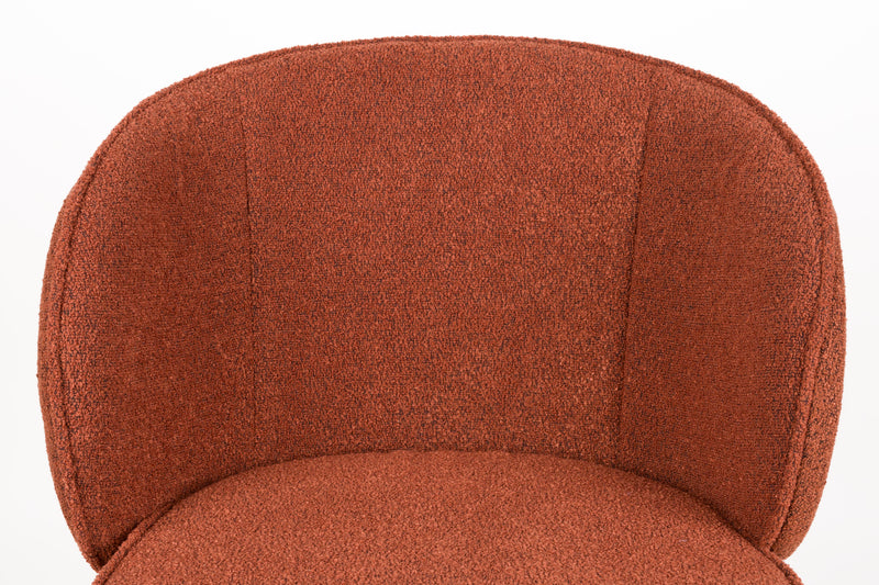 Eetkamerstoel Joa Polyester Terracotta 60x59.5 cm-Eetkamerstoelen-Creating Home