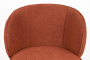 Eetkamerstoel Joa Polyester Terracotta 60x59.5 cm-Eetkamerstoelen-Creating Home