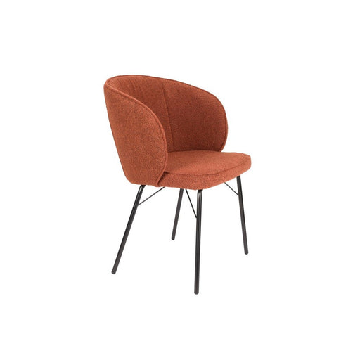Eetkamerstoel Joa Polyester Terracotta 60x59.5 cm-Eetkamerstoelen-Creating Home