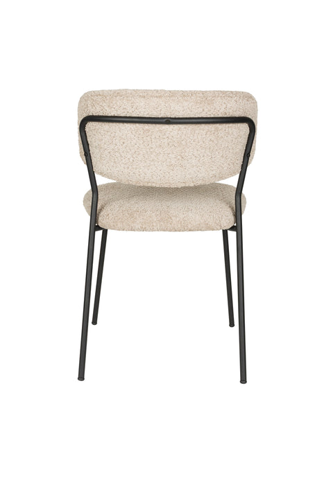Eetkamerstoel Jolien Bouclé Beige – productaanzicht 4