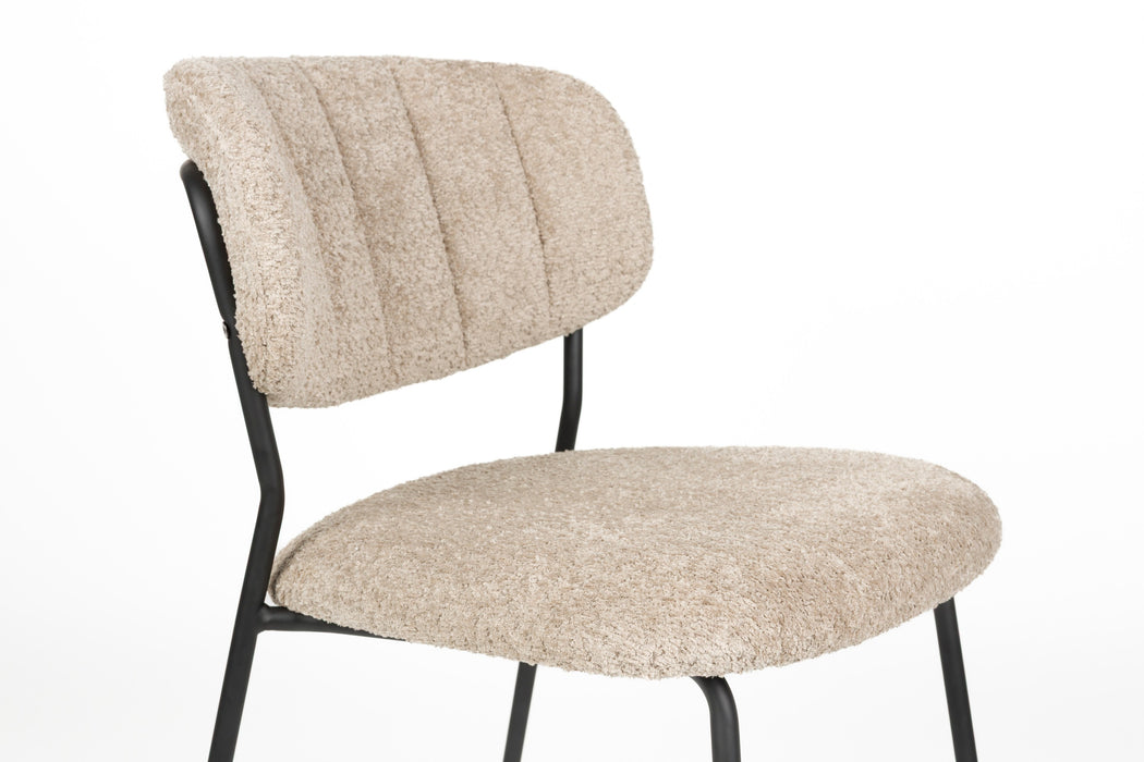 Eetkamerstoel Jolien Bouclé Beige – detail 2