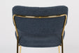 Eetkamerstoel Jolien Goud/dark Nylon en polyester Blauw 56x48 cm-Eetkamerstoelen-Creating Home