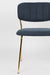 Eetkamerstoel Jolien Goud/dark Nylon en polyester Blauw 56x48 cm-Fauteuils-Creating Home
