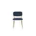 Eetkamerstoel Jolien Goud/dark Nylon en polyester Blauw 56x48 cm-Fauteuils-Creating Home