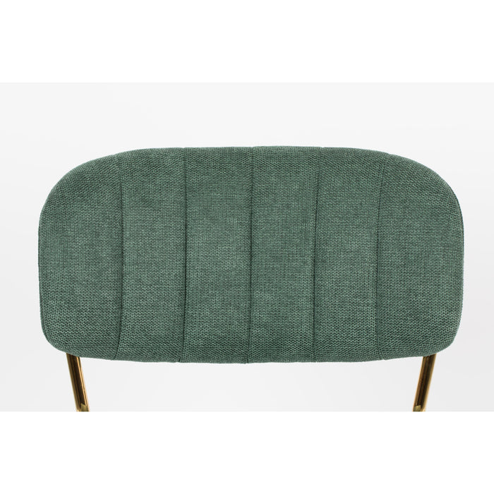 Eetkamerstoel Jolien Goud/dark Nylon en polyester Groen 56x48 cm-Eetkamerstoelen-Creating Home