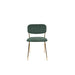 Eetkamerstoel Jolien Goud/dark Nylon en polyester Groen 56x48 cm-Eetkamerstoelen-Creating Home