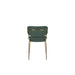 Eetkamerstoel Jolien Goud/dark Nylon en polyester Groen 56x48 cm-Eetkamerstoelen-Creating Home