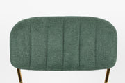 Eetkamerstoel Jolien Goud/dark Nylon en polyester Groen 56x48 cm-Eetkamerstoelen-Creating Home