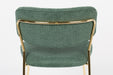 Eetkamerstoel Jolien Goud/dark Nylon en polyester Groen 56x48 cm-Eetkamerstoelen-Creating Home