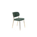 Eetkamerstoel Jolien Goud/dark Nylon en polyester Groen 56x48 cm-Fauteuils-Creating Home