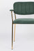 Eetkamerstoel Jolien Goud/dark Nylon en polyester Groen 56x61 cm-Eetkamerstoelen-Creating Home