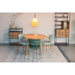 Eetkamerstoel Jolien Goud/light Nylon en polyester Groen 56x48 cm