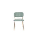 Eetkamerstoel Jolien Goud/light Nylon en polyester Groen 56x48 cm-Eetkamerstoelen-Creating Home
