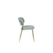 Eetkamerstoel Jolien Goud/light Nylon en polyester Groen 56x48 cm-Eetkamerstoelen-Creating Home