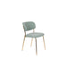 Eetkamerstoel Jolien Goud/light Nylon en polyester Groen 56x48 cm-Eetkamerstoelen-Creating Home