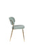 Eetkamerstoel Jolien Goud/light Nylon en polyester Groen 56x48 cm-Fauteuils-Creating Home