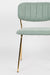 Eetkamerstoel Jolien Goud/light Nylon en polyester Groen 56x48 cm-Fauteuils-Creating Home