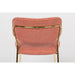 Eetkamerstoel Jolien Goud/roze Nylon en polyester Roze 56x48 cm-Eetkamerstoelen-Creating Home