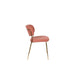 Eetkamerstoel Jolien Goud/roze Nylon en polyester Roze 56x48 cm-Eetkamerstoelen-Creating Home