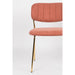 Eetkamerstoel Jolien Goud/roze Nylon en polyester Roze 56x48 cm-Eetkamerstoelen-Creating Home