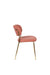 Eetkamerstoel Jolien Goud/roze Nylon en polyester Roze 56x48 cm-Eetkamerstoelen-Creating Home