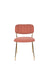 Eetkamerstoel Jolien Goud/roze Nylon en polyester Roze 56x48 cm-Fauteuils-Creating Home