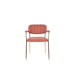 Eetkamerstoel Jolien Goud/roze Nylon en polyester Roze 56x61 cm-Eetkamerstoelen-Creating Home
