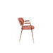 Eetkamerstoel Jolien Goud/roze Nylon en polyester Roze 56x61 cm-Eetkamerstoelen-Creating Home