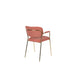 Eetkamerstoel Jolien Goud/roze Nylon en polyester Roze 56x61 cm-Eetkamerstoelen-Creating Home