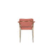 Eetkamerstoel Jolien Goud/roze Nylon en polyester Roze 56x61 cm-Eetkamerstoelen-Creating Home