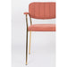 Eetkamerstoel Jolien Goud/roze Nylon en polyester Roze 56x61 cm-Eetkamerstoelen-Creating Home