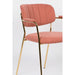 Eetkamerstoel Jolien Goud/roze Nylon en polyester Roze 56x61 cm-Eetkamerstoelen-Creating Home