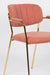 Eetkamerstoel Jolien Goud/roze Nylon en polyester Roze 56x61 cm-Eetkamerstoelen-Creating Home