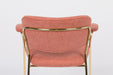 Eetkamerstoel Jolien Goud/roze Nylon en polyester Roze 56x61 cm-Eetkamerstoelen-Creating Home