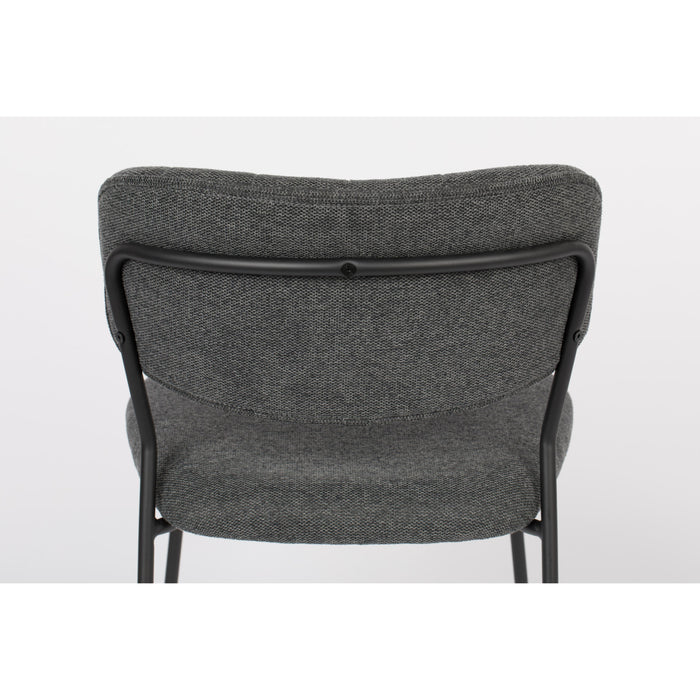Eetkamerstoel Jolien Nylon en polyester Donkergrijs 56x48 cm-Eetkamerstoelen-Creating Home