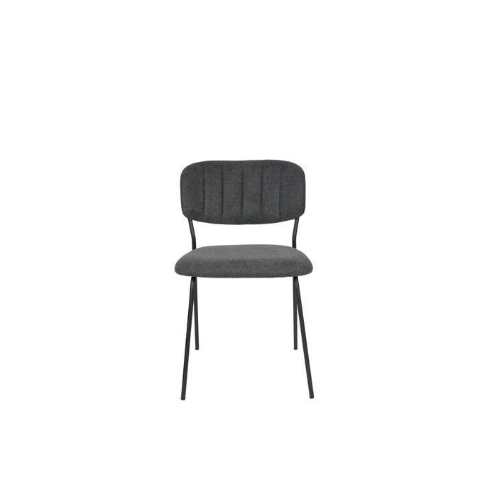 Eetkamerstoel Jolien Nylon en polyester Donkergrijs 56x48 cm-Eetkamerstoelen-Creating Home
