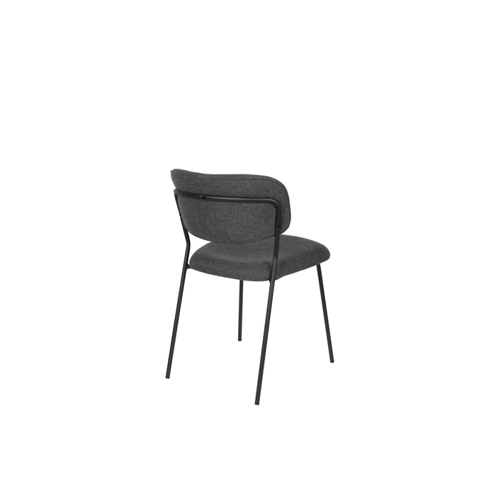 Eetkamerstoel Jolien Nylon en polyester Donkergrijs 56x48 cm-Eetkamerstoelen-Creating Home