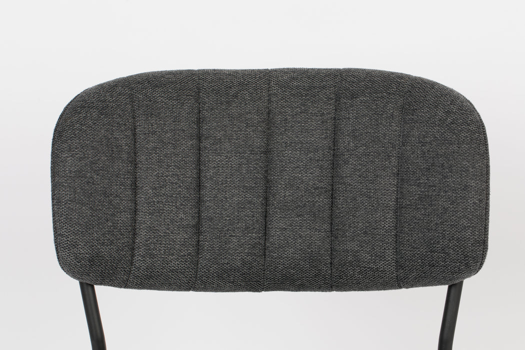 Eetkamerstoel Jolien Nylon en polyester Donkergrijs 56x48 cm-Eetkamerstoelen-Creating Home