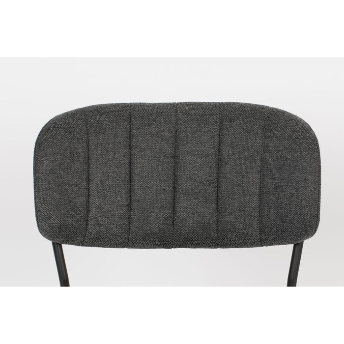 Eetkamerstoel Jolien Nylon en polyester Donkergrijs 56x48 cm-Eetkamerstoelen-Creating Home