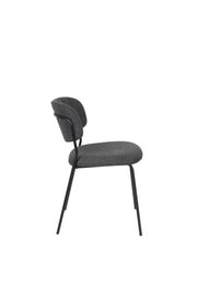 Eetkamerstoel Jolien Nylon en polyester Donkergrijs 56x48 cm-Eetkamerstoelen-Creating Home