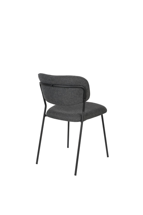 Eetkamerstoel Jolien Nylon en polyester Donkergrijs 56x48 cm-Eetkamerstoelen-Creating Home