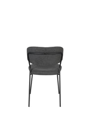 Eetkamerstoel Jolien Nylon en polyester Donkergrijs 56x48 cm-Eetkamerstoelen-Creating Home