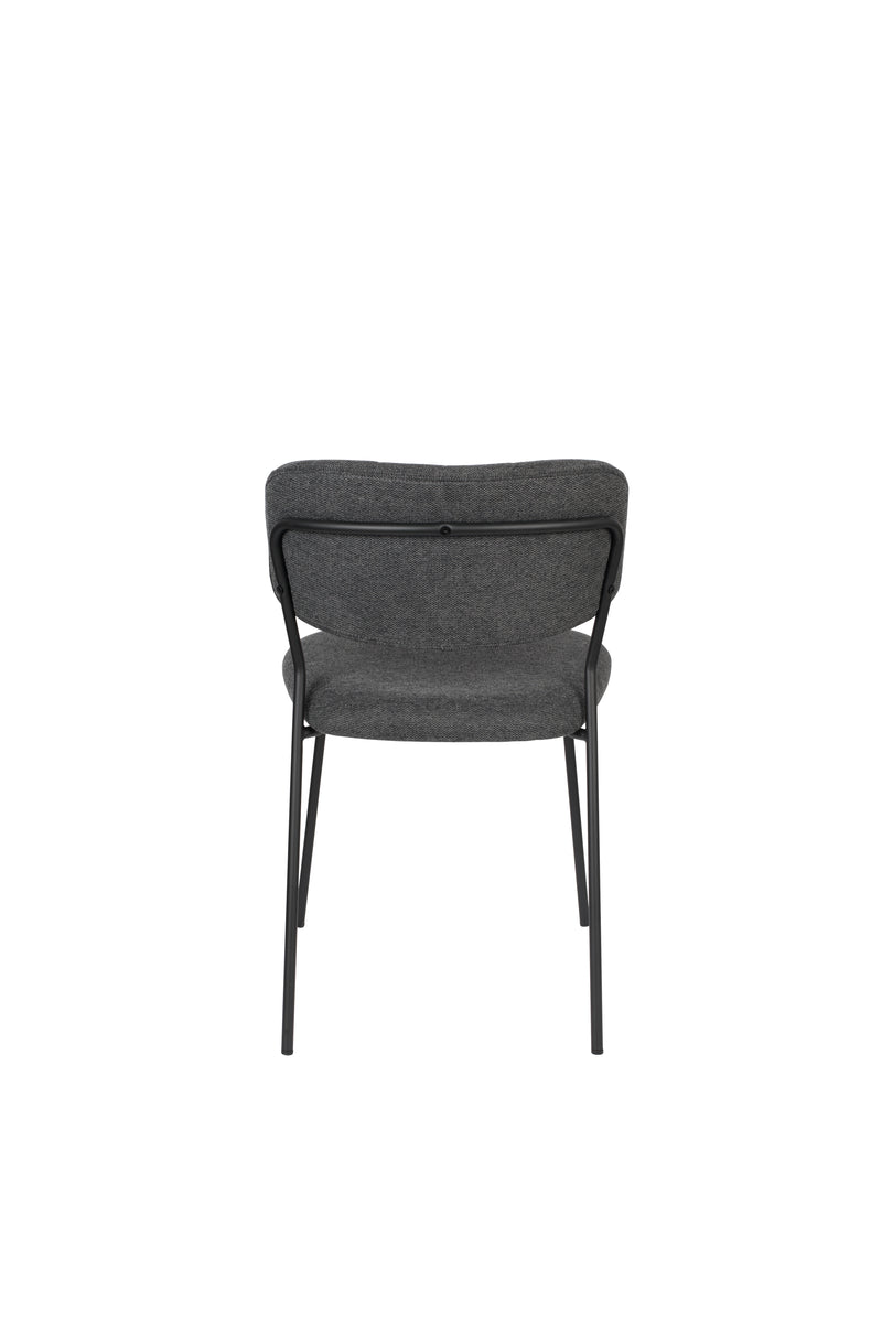 Eetkamerstoel Jolien Nylon en polyester Donkergrijs 56x48 cm-Eetkamerstoelen-Creating Home